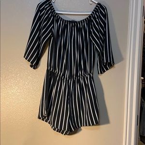 Trendy black and white romper